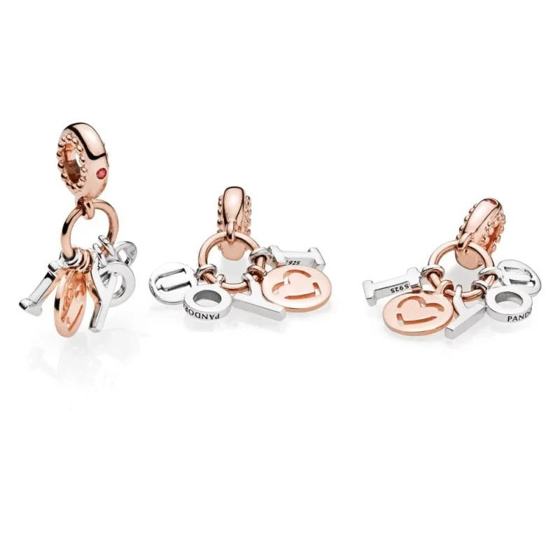 (image pour) Charm pendentif I Love You PANDORA Rose™ - 786596CZR - Afficher 3