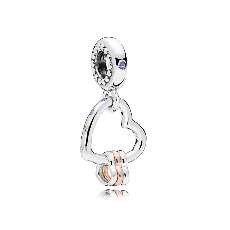 (image pour) Charm pendentif Union de Cœurs PANDORA France - 787247NLCMX