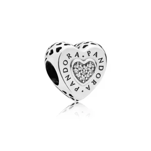(image pour) Charm Signature coeur en Argent PANDORA France - 797375CZ