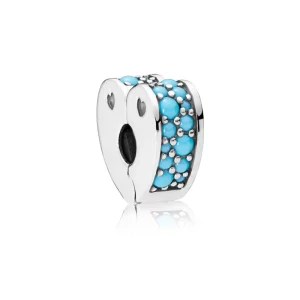 (image pour) Clip Arcs de l'Amour Bleu Cyan PANDORA France - 797227NYA