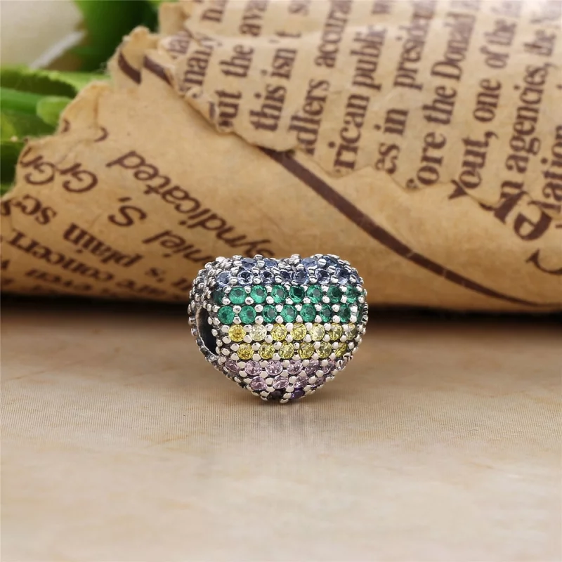 (image pour) Clip Ouvre Mon Cœur Pavé Multicolore PANDORA France - 797221NRPMX - Afficher 2