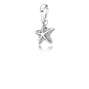(image pour) Collier PANDORA avec Pendentif Étoile de mer tropicale, cz incolore - 390403CZ