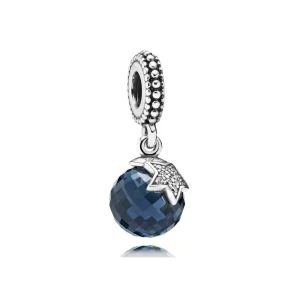 (image pour) Charm Pendentif Lune et Etoile Bleu Nuit - PANDORA - 791392NBC