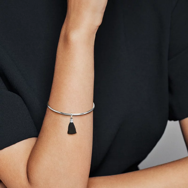 (image pour) Espaceur Pompon Noir PANDORA France - 797212CBK - Afficher 3