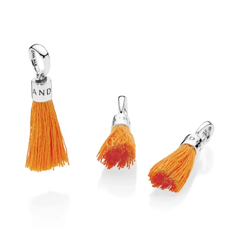 (image pour) Espaceur Pompon Orange PANDORA France - 797212COE - Afficher 2