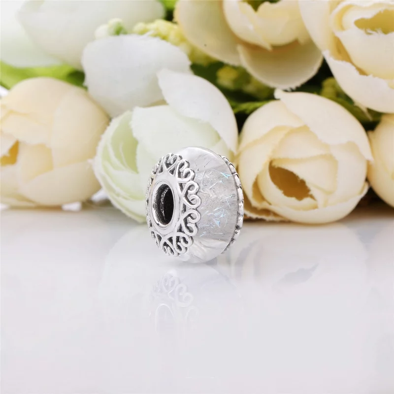 (image pour) Murano Blanc Irisé, charm PANDORA France - 797617 - Afficher 3