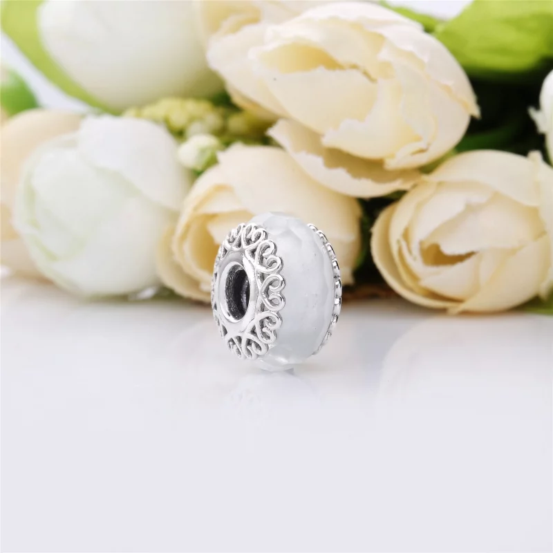 (image pour) Murano Blanc Irisé, charm PANDORA France - 797617 - Afficher 4