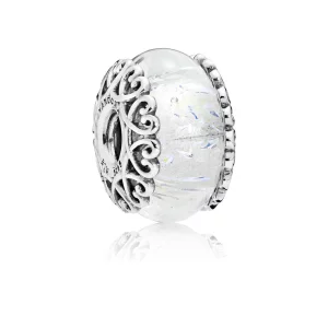 (image pour) Murano Blanc Irisé, charm PANDORA France - 797617