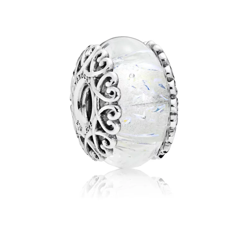 (image pour) Murano Blanc Irisé, charm PANDORA France - 797617