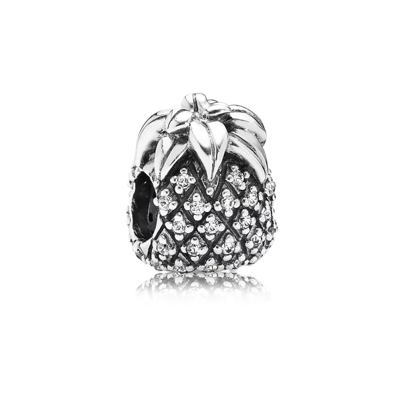 (image pour) PANDORA - Ananas ensoleillé, cz incolore - 791293CZ - Charms