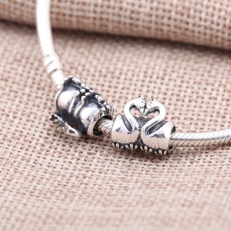 (image pour) PANDORA - Baisers de cygnes - 791189 - Charms - Afficher 2