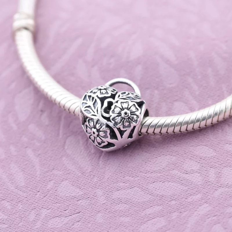 (image pour) PANDORA - Cadenas fleuri - 791397 - Charms - Afficher 2