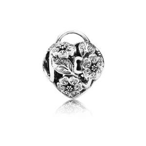 (image pour) PANDORA - Cadenas fleuri - 791397 - Charms