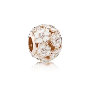 (image pour) PANDORA - Champ de délicates primevères, émail blanc et cz incolore - 781488EN12