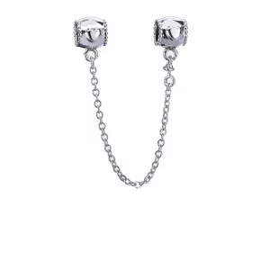 PANDORA - Chaîne de Confort Cœurs en Relief - 796457CZ (image pour) PANDORA - Chaîne de Confort Cœurs en Relief - 796457CZ