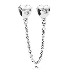 (image pour) PANDORA - Chaîne de Confort Disney, Cœur de Mickey - 791704CZ