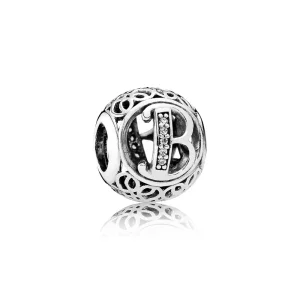 (image pour) PANDORA - Charm B ancien - 791846cz