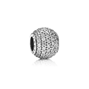 (image pour) PANDORA - Charm Boule Pavée Blanche - 791051CZ