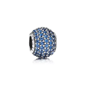 (image pour) PANDORA - Charm Boule Pavée Bleue - 791051NCB