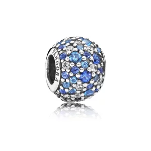 (image pour) PANDORA - Charm Boule Pavée Mosa&iuml;que Céleste - 791261NSBMX