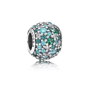 (image pour) PANDORA - Charm Boule Pavée Mosa&iuml;que Marine - 791261MCZMX