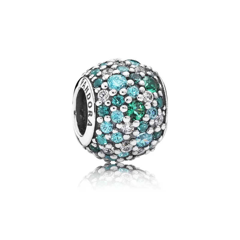 (image pour) PANDORA - Charm Boule Pavée Mosa&iuml;que Marine - 791261MCZMX