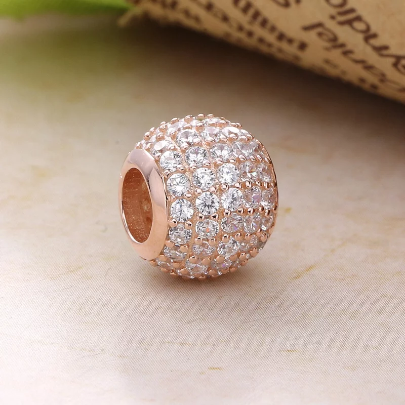(image pour) PANDORA Charm Boule Pavée Rose - 791051CZS - Afficher 3