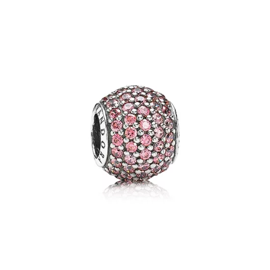 (image pour) PANDORA - Charm Boule Pavée Rose - 781051CZ