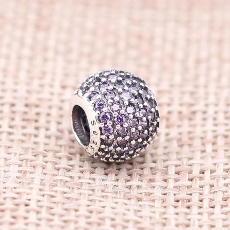 (image pour) PANDORA - Charm Boule Pavée Rouge - 791051CZR - Afficher 2