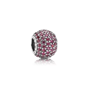 (image pour) PANDORA - Charm Boule Pavée Rouge - 791051CZR