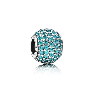 (image pour) PANDORA - Charm Boule Pavée Turquoise - 791051MCZ