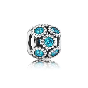 (image pour) PANDORA - Charm Cercles Cloutés Ajourés Turquoise - 791296MCZ