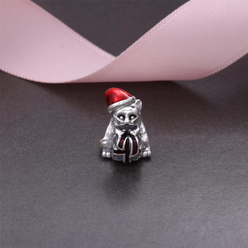 (image pour) PANDORA - Charm Chaton de Noël - 792007EN39 - Afficher 2