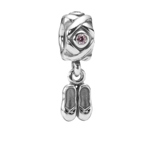 PANDORA - Charm Chaussons de Danse - 790520PCZ (image pour) PANDORA - Charm Chaussons de Danse - 790520PCZ
