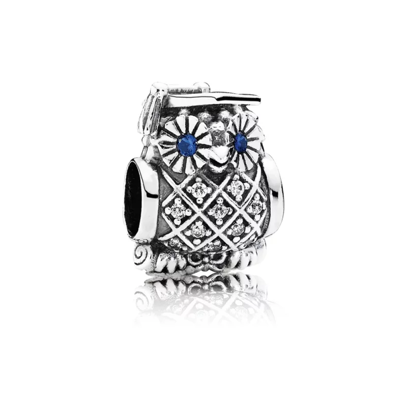 (image pour) PANDORA - Charm Chouette de Dipl&ocirc;mée - 791502NSB