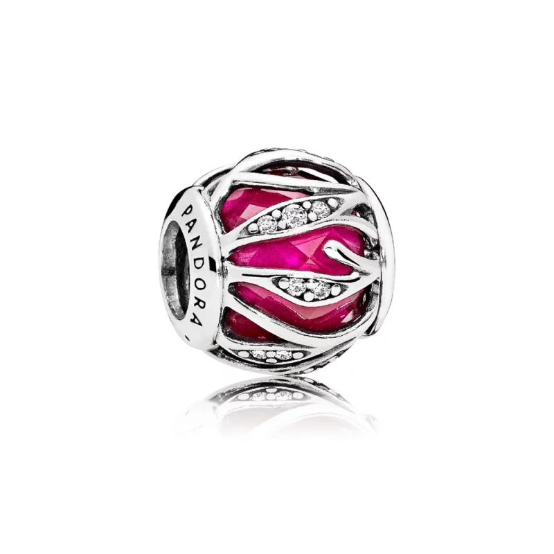 (image pour) PANDORA - Charm éclat Naturel Rouge Royal - 791969SRU