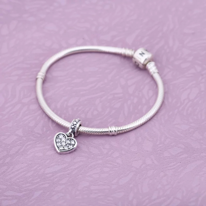 (image pour) PANDORA - Charm Coeur Pavé 791023CZ - Afficher 2