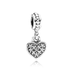 (image pour) PANDORA - Charm Coeur Pavé 791023CZ