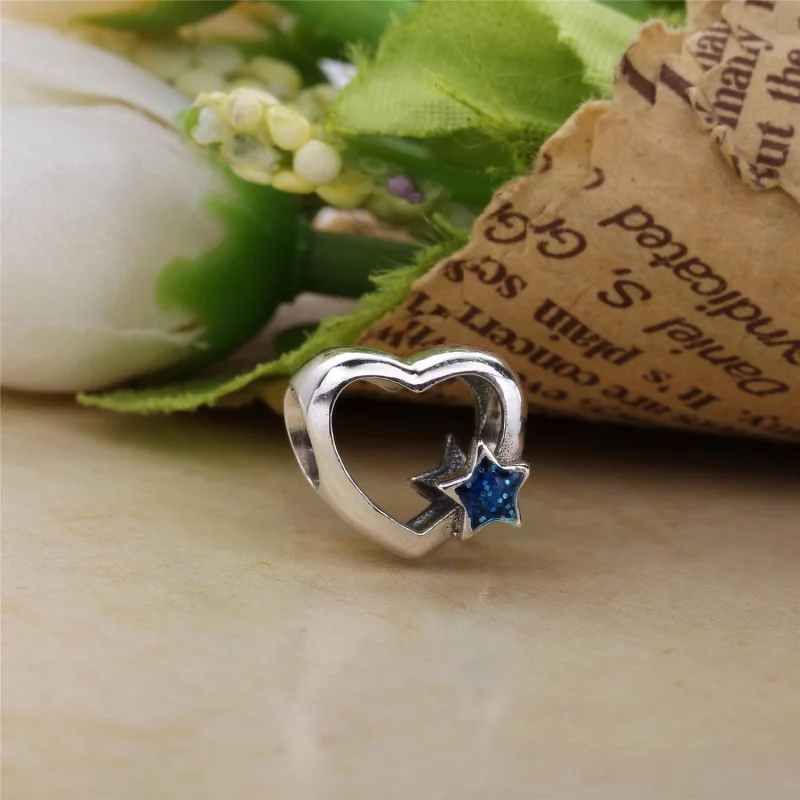 (image pour) PANDORA - Charm Coeur étoile Bleu - hz8B8pf6 - Afficher 2