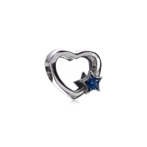 PANDORA - Charm Coeur étoile Bleu - hz8B8pf6 (image pour) PANDORA - Charm Coeur étoile Bleu - hz8B8pf6