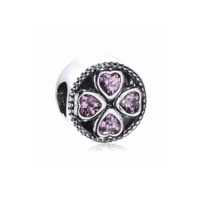 (image pour) PANDORA - Charm Coeurs Trèfle Violet - PX00271-1