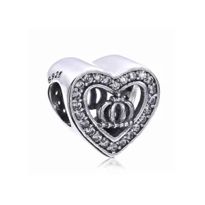 (image pour) PANDORA - Charm Couronne Cœur - PX00274-1