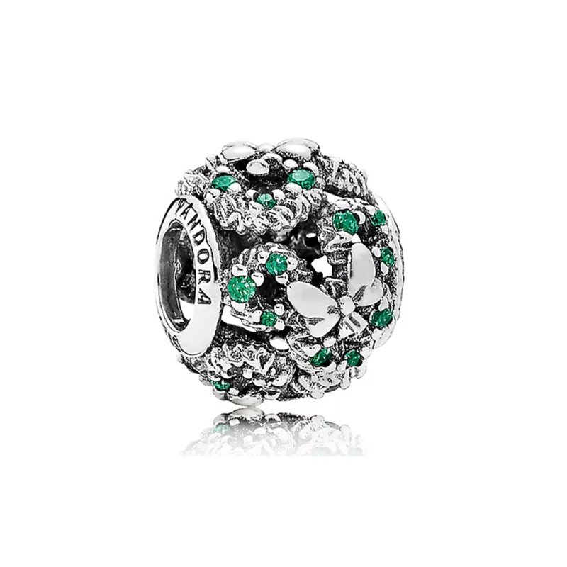 (image pour) PANDORA - Charm Couronne vacances de Mickey la souris Vert - 7501055890334P