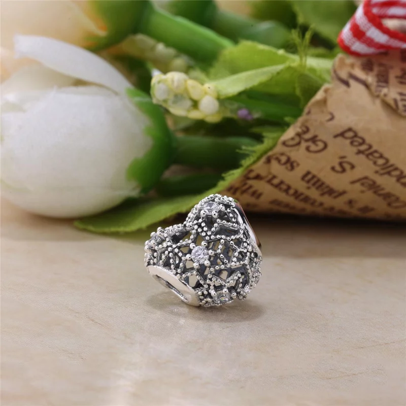 (image pour) PANDORA - Charm Cœur Fleuri - 796264CZ - Afficher 3