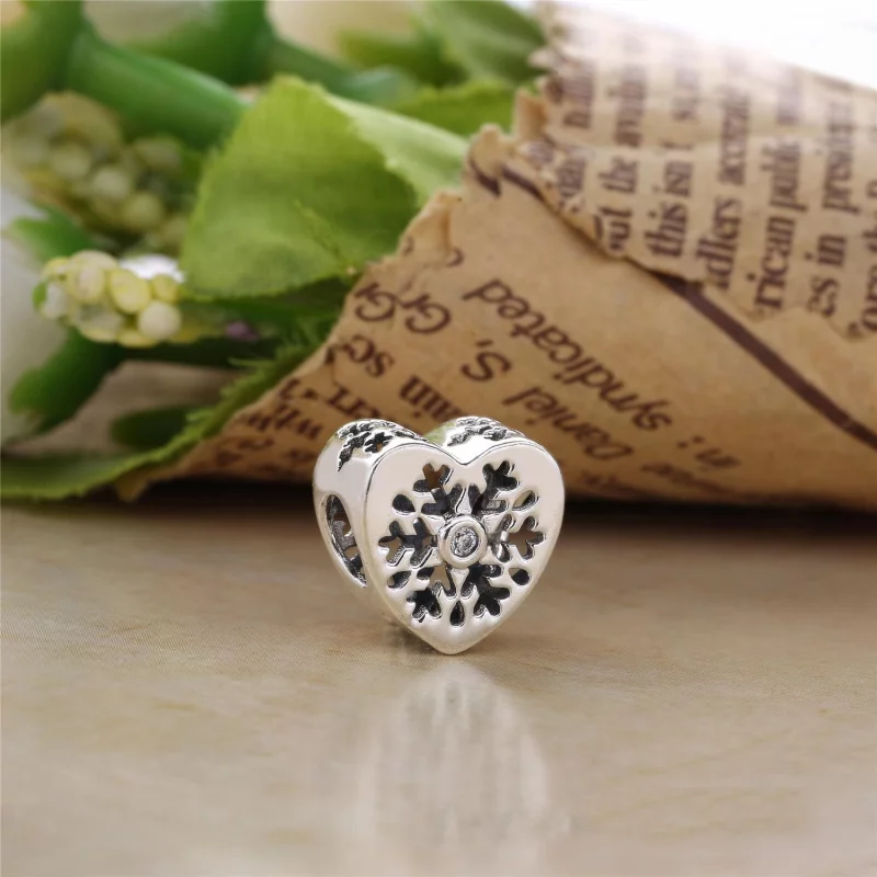 (image pour) PANDORA - Charm Cœur Flocon de Neige - 796359CZ - Afficher 2