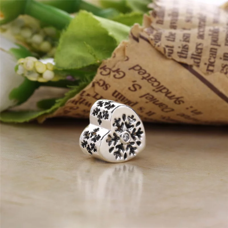 (image pour) PANDORA - Charm Cœur Flocon de Neige - 796359CZ - Afficher 3