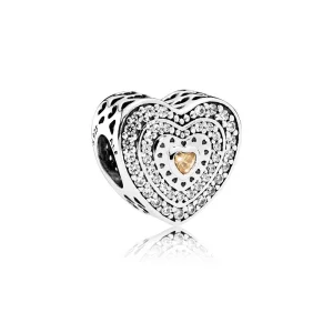 PANDORA - Charm Cœur Luxueux - 792081FCZ (image pour) PANDORA - Charm Cœur Luxueux - 792081FCZ