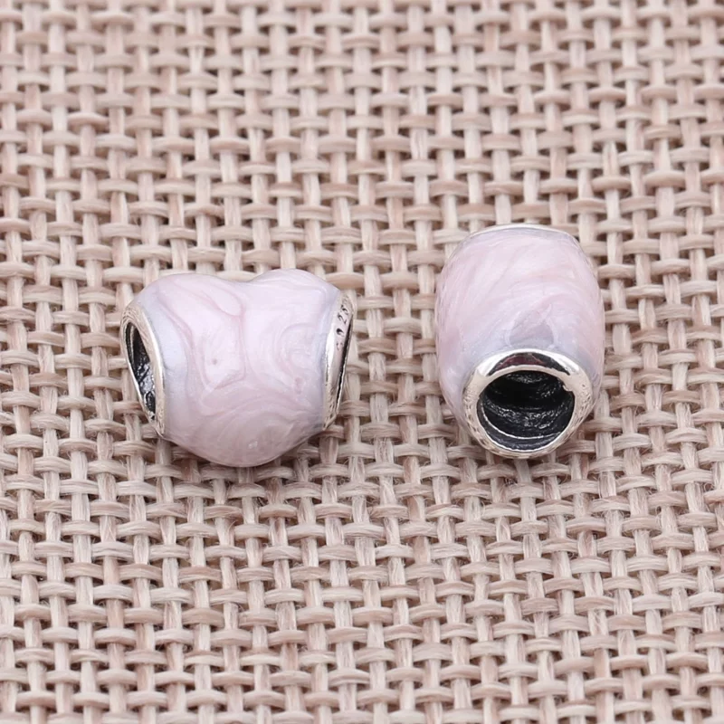 (image pour) PANDORA - Charm Cœur Pailleté Rose - 791886EN113 - Afficher 3