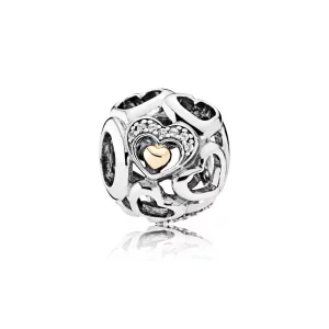 (image pour) PANDORA - Charm Cœur Romantique - 792108CZ