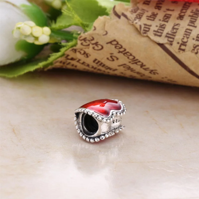 (image pour) PANDORA - Charm Cœur Rouge - PD0033-1 - Afficher 3